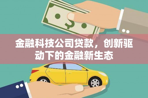 宛城金融科技公司贷款，创新驱动下的金融新生态
