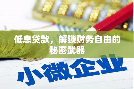 雅安低息贷款，解锁财务自由的秘密武器