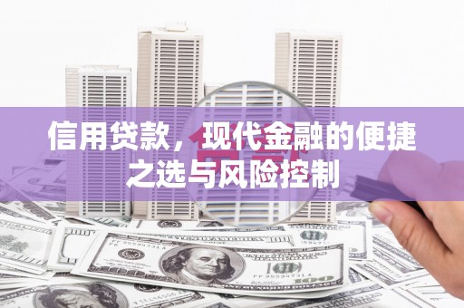 交口信用贷款，现代金融的便捷之选与风险控制