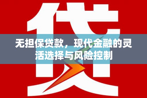 琼山无担保贷款，现代金融的灵活选择与风险控制