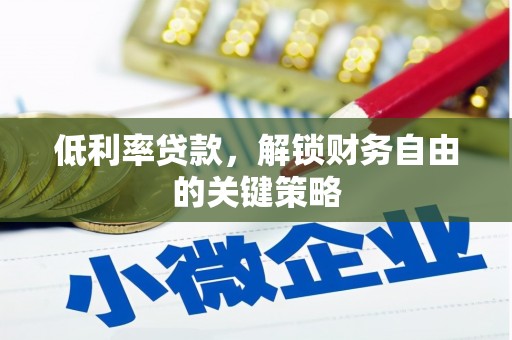 特克斯低利率贷款，解锁财务自由的关键策略