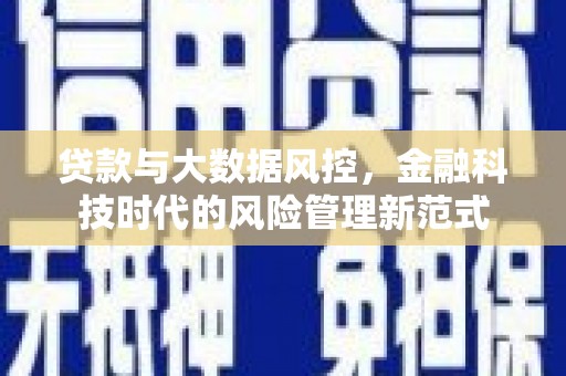 海北贷款与大数据风控，金融科技时代的风险管理新范式
