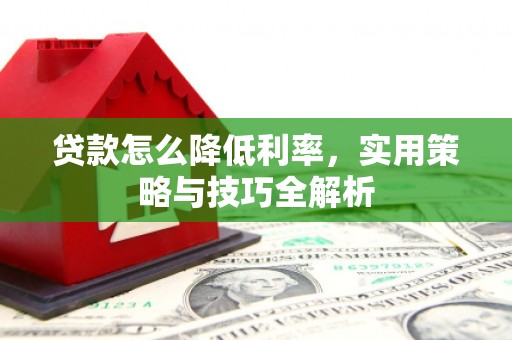 阜沙贷款怎么降低利率，实用策略与技巧全解析