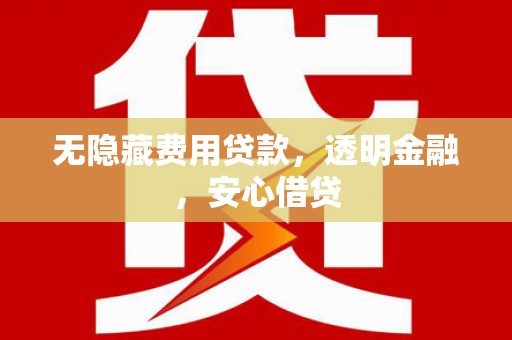丰城无隐藏费用贷款，透明金融，安心借贷