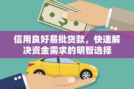 嵩县信用良好易批贷款，快速解决资金需求的明智选择