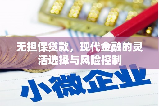 巩留无担保贷款，现代金融的灵活选择与风险控制