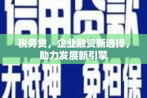 阿里税务贷，企业融资新选择，助力发展新引擎