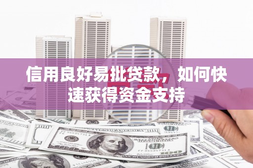 蒲县信用良好易批贷款，如何快速获得资金支持