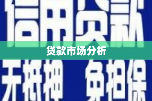伊犁贷款市场分析
